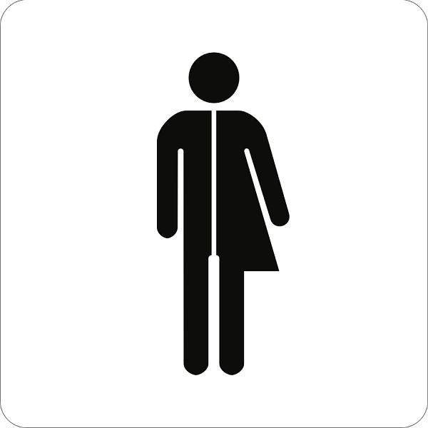 Moedel Piktogramm WC Unisex (Divers), Kunststoff, 160x160 mm, 102097