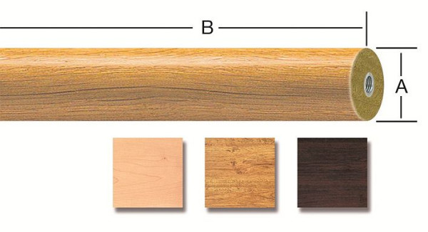 Vormann Handläufe mit Aluseele 2250 mm Buche, VE: 5 Stück, 006000225BU