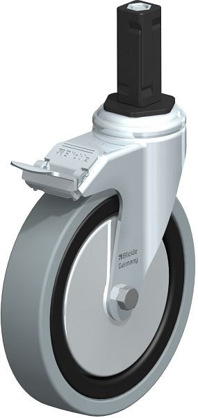 Blickle LKRA-VPA 150K-11-FI-FA-EV13 Apparate-Lenkrolle mit Expander & Feststeller, Vollgummi, Grau, 848460