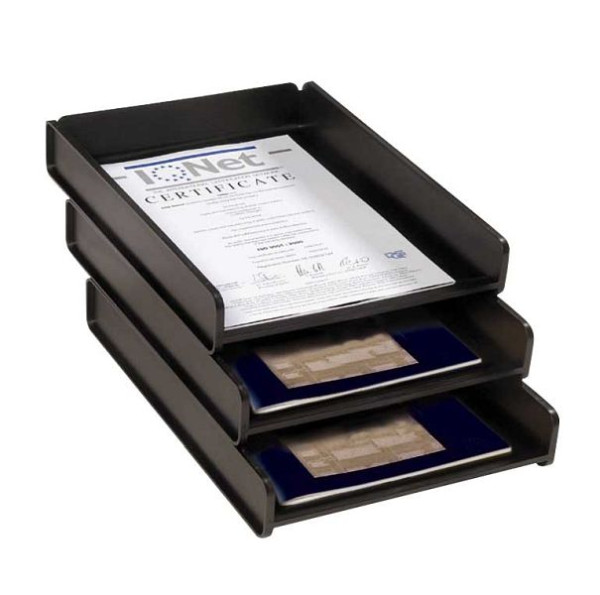 Manuflex DIN A4 Ablagekorb, BxTxH 260 x 350 x 55 mm, VE: 3 Stück, LH1012