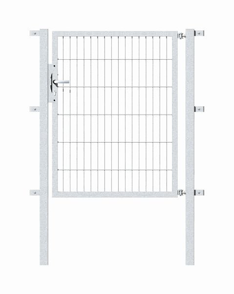 Alberts Einzeltor Flexo mit Zubehör, Breite 100 cm, Höhe: 120 cm, feuerverzinkt, 646738