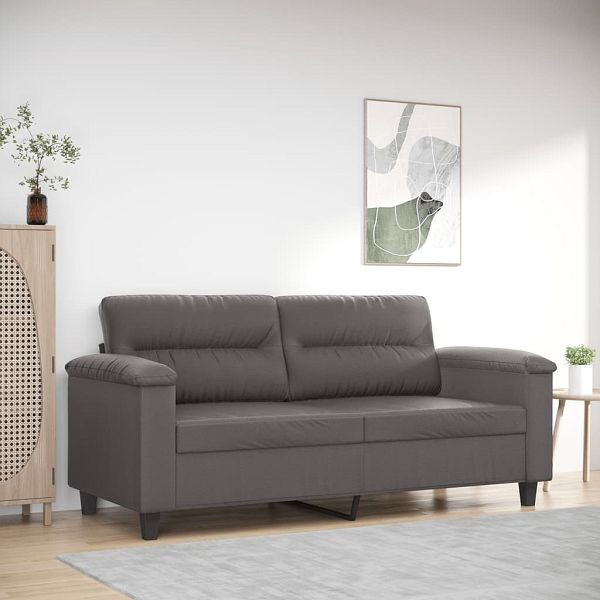vidaXL 2-Sitzer-Sofa Grau 140 cm Kunstleder, 359585, 8721012136700