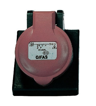 GIFAS Vollgummi CEE-Einbausteckdose, 101550, 4251401404058