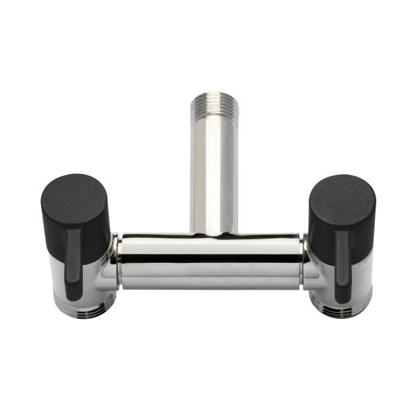 ewuaqua iWater Zwillings-Zapfstelle ECO schwarz, VE: 4 Stück, 73B142BLK, 8006367001423