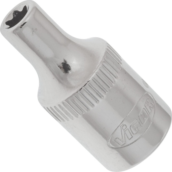 VIGOR T Steckschlüsseleinsatz, 1/4 Zoll (6,3 mm) Vierkant, E Profil, SW E4, V2185N