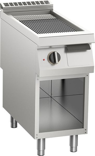 KBS Elektro-Grillplatte gerillt verchromt 7,5 kW mit 1 Heizzone offener Unterbau, 10512407