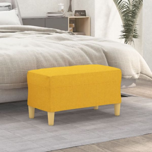 vidaXL Sitzbank Hellgelb 70x35x41 cm Abmessung Stoff, 349372