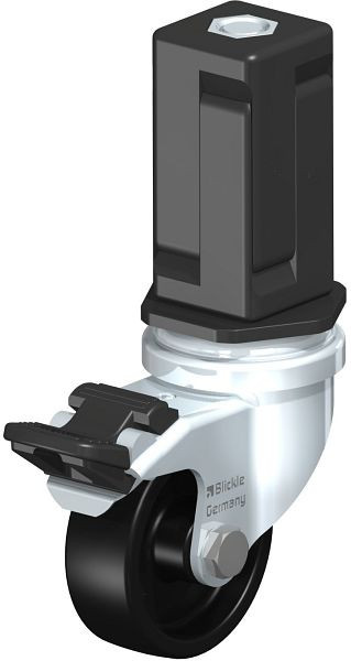Blickle LRA-POA 50G-FI-EV05 Apparate-Lenkrolle mit Expander & Feststeller, Polyamid, Schwarz, 848953
