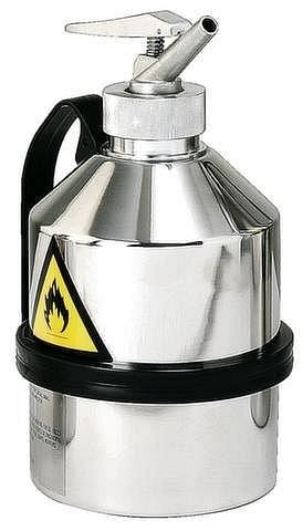asecos Dosierkanne, Edelstahl, 2,5l, 280x145mm, Flammsperre, 14746