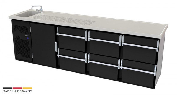 hefa Theke Moreno 4V/1L-TZZZ, Abmaße: 950 x 2.700 x 650/700 mm, Moreno 4V/1L-TZZZ