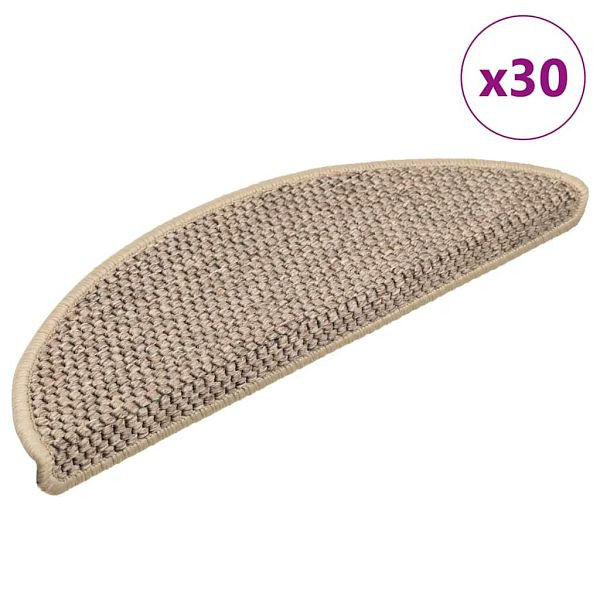 vidaXL Stufenmatten Selbstklebend Sisal-Optik 30 Stk. 56x17x3 cm, 3365866