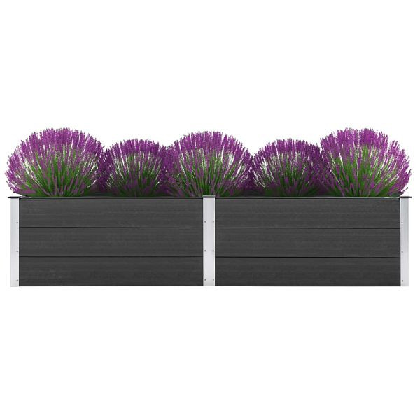 vidaXL Garten-Hochbeet 250 x 50 x 54 cm WPC Grau, 49057