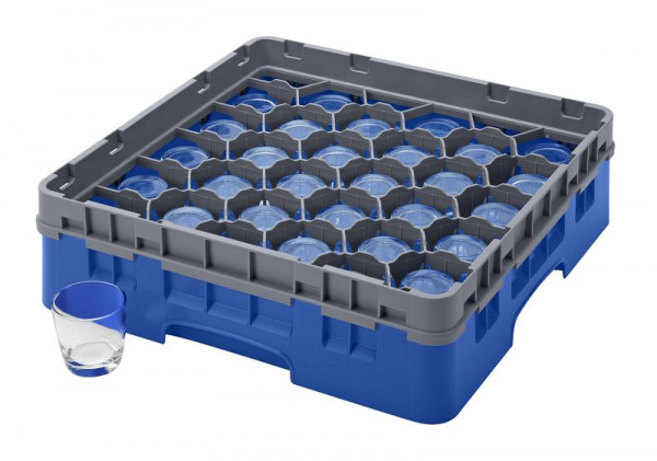 Cambro Spülkorb mit 30 Fächern Camrack® 9,2 cm maximale Höhe, Farbe: Marineblau, 30S318186