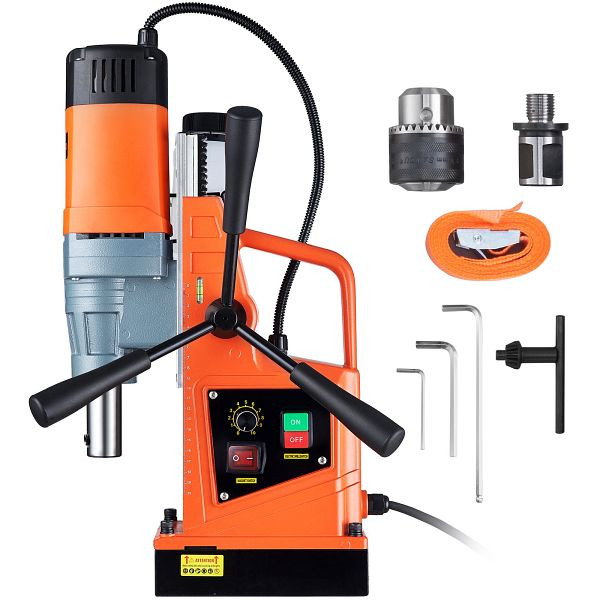 VEVOR Profi Kernbohrmaschine Magnetbohrmaschine 1550W 13000N Kernbohrgerät 50mm, CLZDPMHZK50MM4XYRV2