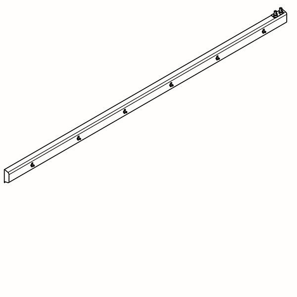 KWC Armatureneinheit, Edelstahl, Wandmontage, 6 Waschplätze, 4200 mm, Wasseranschluss von oben rechts, 2030072021