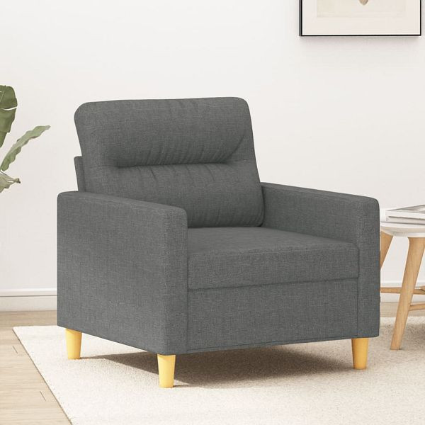 vidaXL Sofasessel Dunkelgrau 60 cm Stoff, 359220, 8721012139466