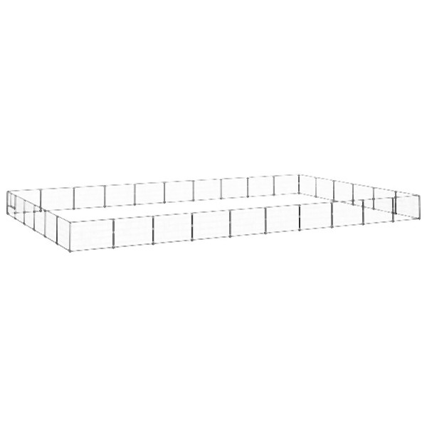 vidaXL Hundezwinger Schwarz 60 m² Stahl, 3082173, 8720286664476