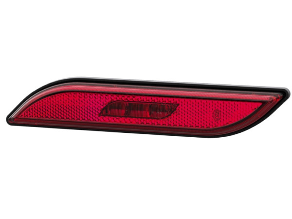 HELLA Seitenmarkierungsleuchte, Shapeline Style, LED, 12/24V, Anbau/geschraubt, rot, LED-Lichtfarbe: gelb, 250mm, AMP, 2-polig, links, 2PS 013 307-251