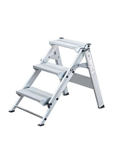 Krause Klapptreppe aus Aluminium, 3 Stufen, Werkstoff: Aluminium, 274489