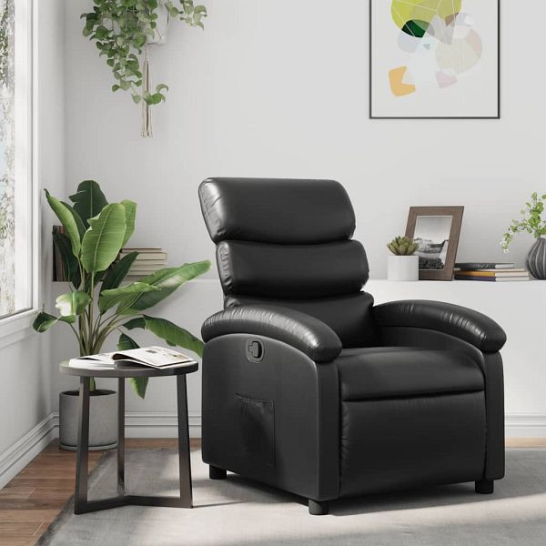 vidaXL Relaxsessel Schwarz Kunstleder, Füllmaterial: Schaumstoff, PP-Faser, 371713