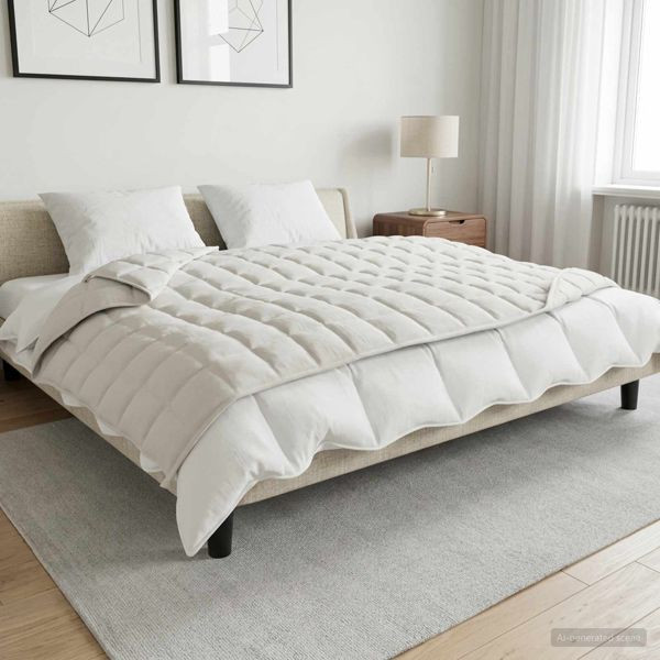 vidaXL Gewichtsdecke Weiß 138 x 200 cm 6 kg 100% Baumwolle 205T, 42043981