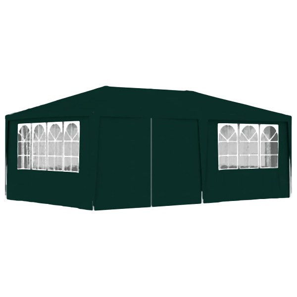 vidaXL Profi-Partyzelt mit Seitenwänden 4×6 m Grün 90 g/m², UV-beständig, 48538