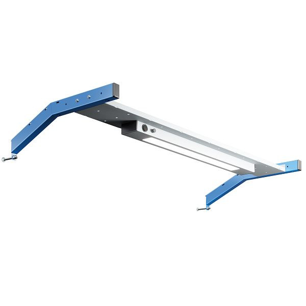 SOFAME Halterung für Tragsäulen B865 mm mit 15W LED-Leiste B810 mm, Himmelblau RAL 5015, W010080387BI