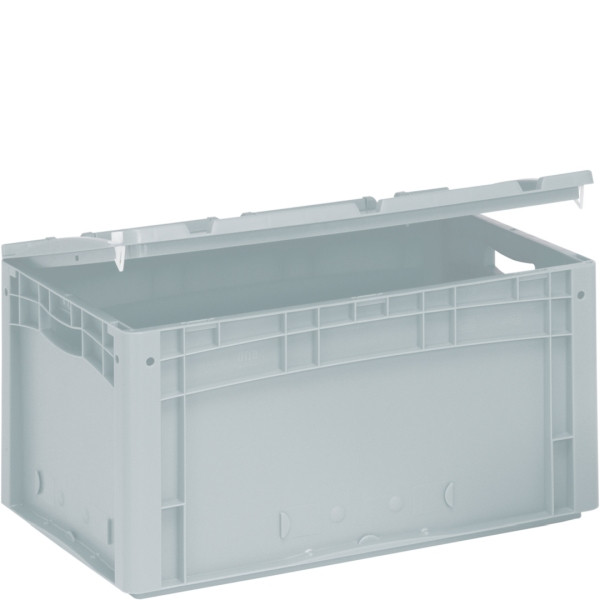 BITO Eurostapelbehälter XL Set /XL 32121ASDV 300x200x120 grau, Auflagedeckel Verschluß, C0290-0587