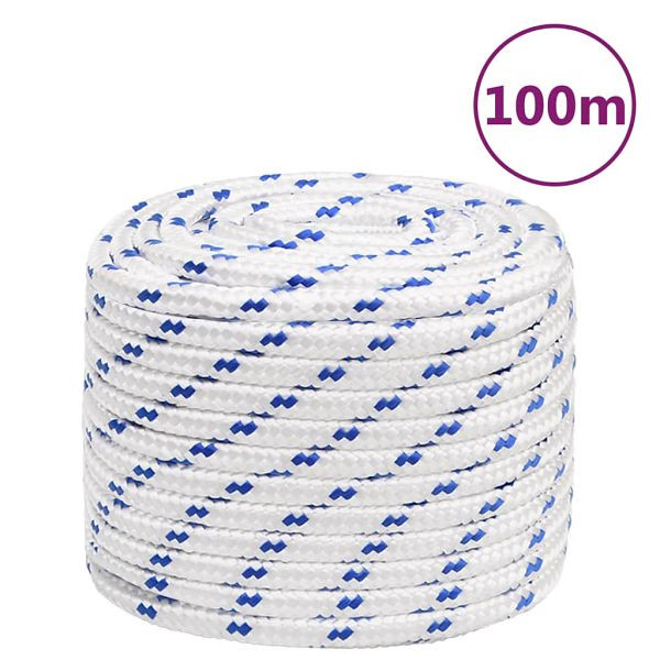 vidaXL Bootsseil Weiß 16 mm 100 m Polypropylen, perfekte Wahl, 152309