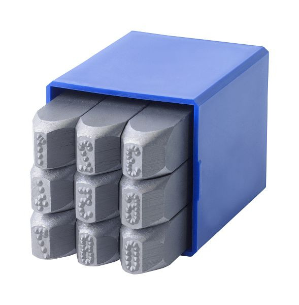 GRAVUREM RP (LOW-STRESS DOT-STYLE) Schlagzahlensatz 0-9, Schrifthöhe: 2 mm, 14302000