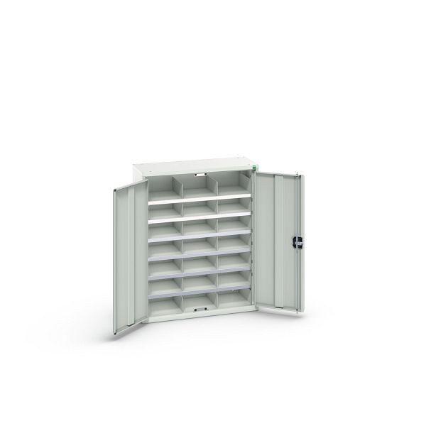 bott verso Fächerschrank, mit 21 Abteilen, BxTxH: 800 x 350 x 1000 mm, Lichtgrau / Lichtgrau, 16926402.16