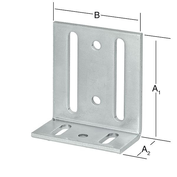 Vormann starke Verstellwinkel 75 x 35 x 65 mm, verzinkt, VE: 10 Stück, 000176075Z