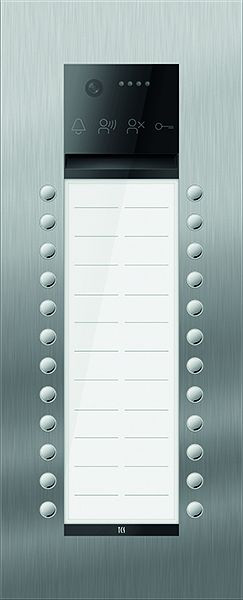 TCS Türkontrollsystem PES PRO IP Video Außenstation 24T 2 Spalten UP Edelstahl, AVU400224-0030