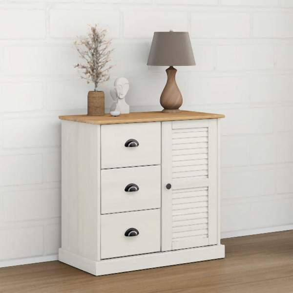 vidaXL Sideboard mit Schubladen VIGO 78x40x75 cm Massivholz Kiefer, 353200