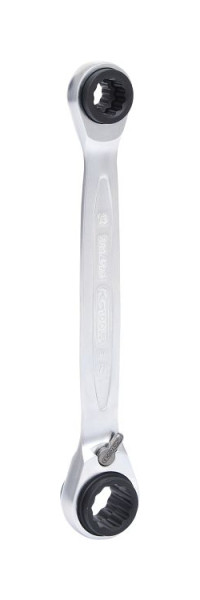 KS Tools 4 in 1 GEARplus umschaltbar Doppel-Ratschenringschlüssel, 10x13x17x19mm, 503.4565