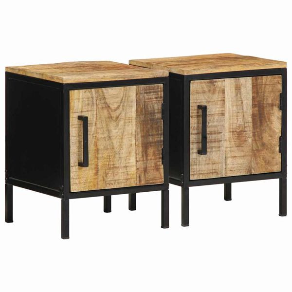 vidaXL Nachttisch 2 pcs Braun und Schwarz 30 x 30 x 40 cm, 4019640
