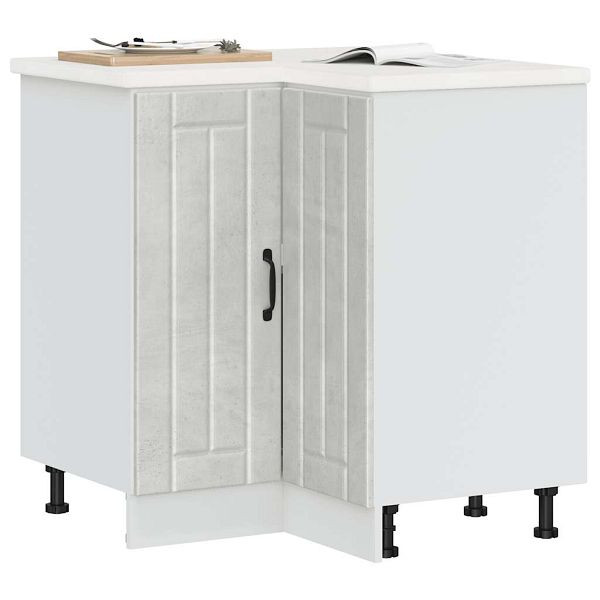 vidaXL Küchen-Eckunterschrank Lucca Betongrau Holzwerkstoff, 853751