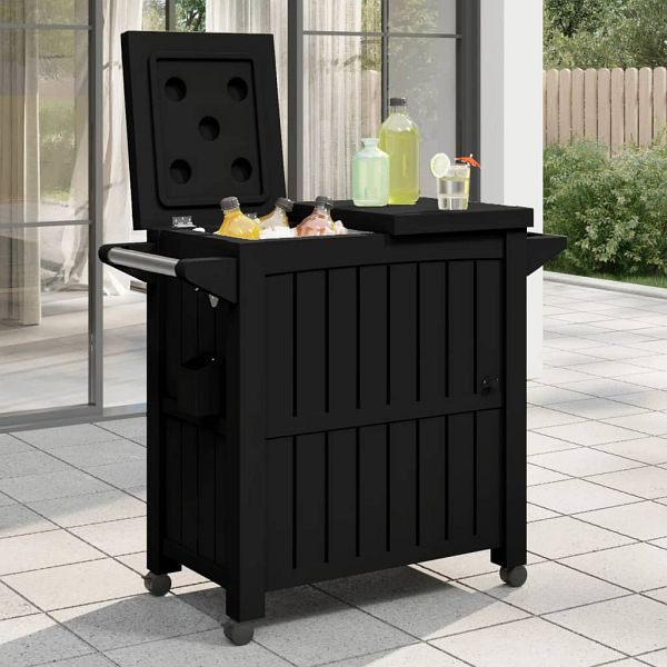 vidaXL 3-in-1 Servierwagen Schwarz Polypropylen, 364169