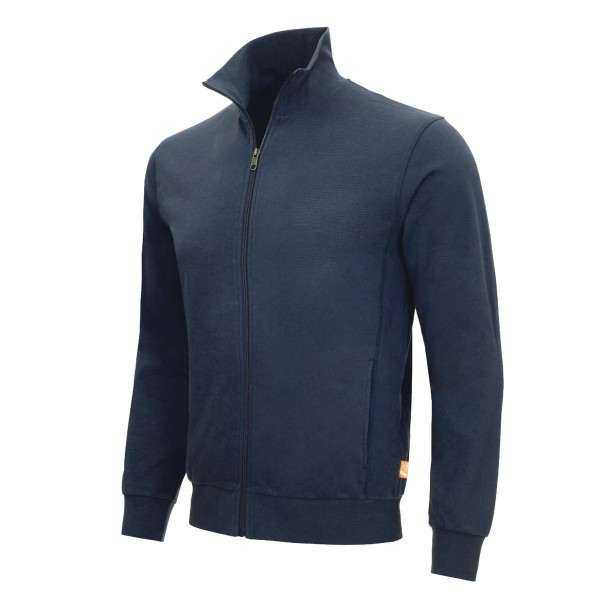 NITRAS MOTION TEX LIGHT, Sweatjacke, 70% Baumwolle / 30% Polyester, 300 g/qm, Größe: S, Farbe: marineblau, VE: 15 Stück, 7020-2100-S