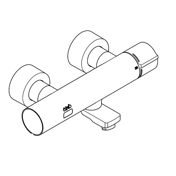 KWC Thermostatbatterie, F5, Zeitsteuerung, Wandbatterie, Schwenkauslauf, Ausladung 145 mm, 6 V Batterie, 3600004009
