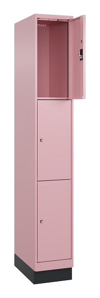 C+P Schließfachschrank Evolo PLUS, mit Sockel, 3 Fächer, 1950x300x500mm, 3015/30, 049020-103 S10024