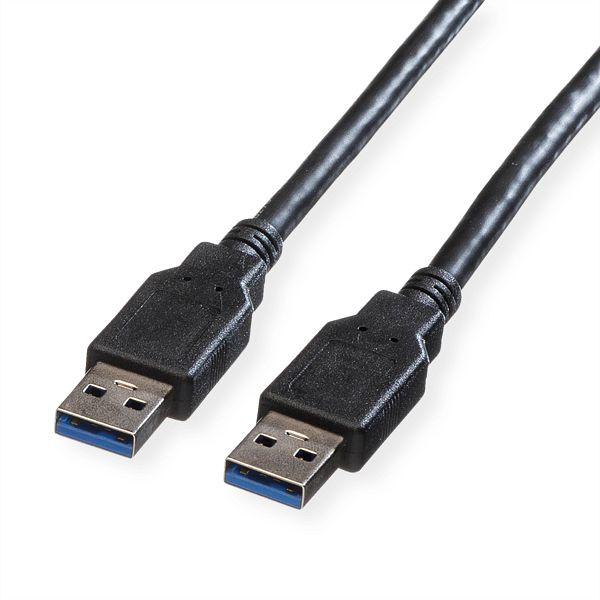 ROLINE USB 3.2 Gen 1 Kabel, Typ A-A, schwarz, 1,8 m, 11.02.8970