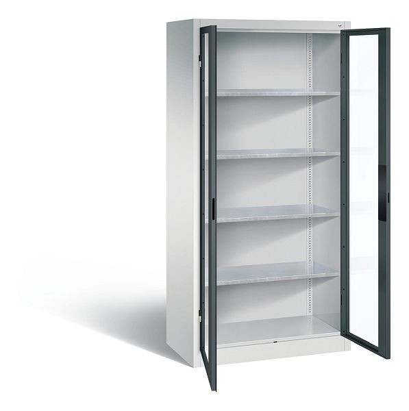 C+P Werkzeugschrank Acurado, H1950xB930xT500mm, Farbe: Lichtgrau / Anthrazitgrau, Muldengriff, 8921-055 S10344