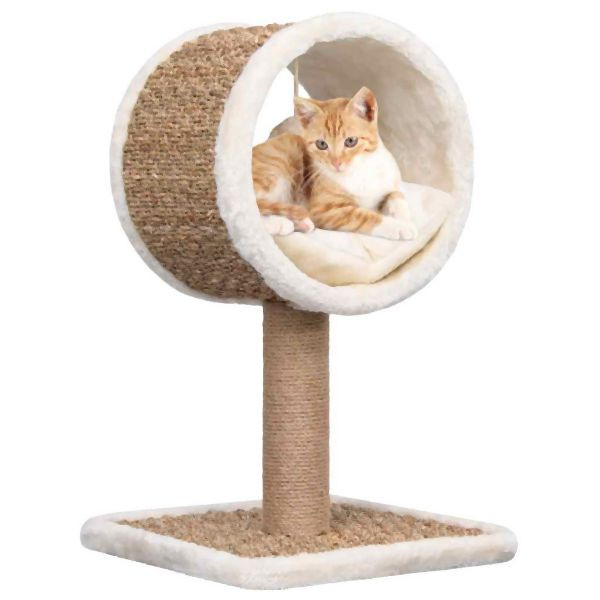 vidaXL Katzen-Kratzbaum mit Tunnel und Spielzeug 56 cm Seegras, 170973