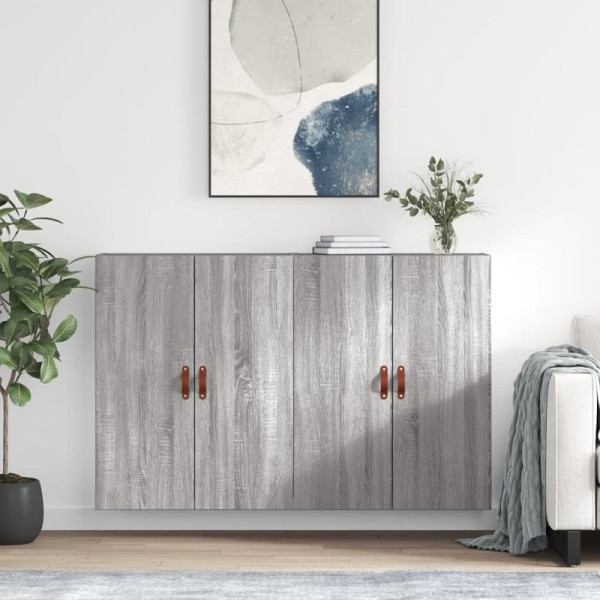 vidaXL Wandschränke, VE: 2 Stück, Grau Sonoma 69,5x34x90 cm, 3195601