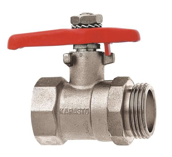 GEKA Kugelventil für Universalwascher, IG x AG G 3/4" MS Ni 53mm, VE: 10 Stück, 51.5471