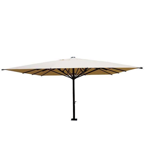 Mendler Gastronomie-Luxus-Sonnenschirm HWC-D20, XXL-Schirm Marktschirm, 5x5m (Ø7,2m) Polyester/Alu 75kg, creme, 58554