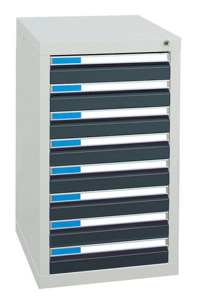 stumpf Schubladenschrank Serie ESTA, RAL 7035/7016, 8 Schubladen (8x100 mm), 7601171