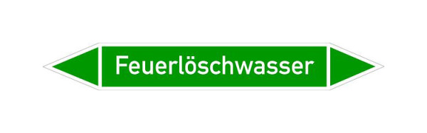 Schilder Klar Rohrleitungskennzeichen Feuerlöschwasser, 100x15 mm Folie selbstklebend, 101423/60