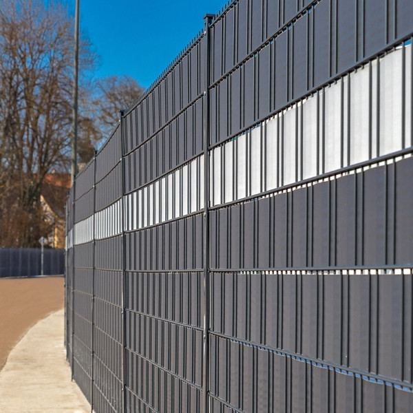 HOME DELUXE Zaunfolie PVC Sichtschutz MATA Dunkelgrau, 20667